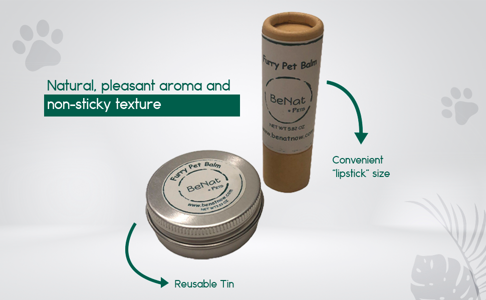 BeNat Furry Pet Balm 0.9 oz – All-Natural Paw & Nose Moisturizer