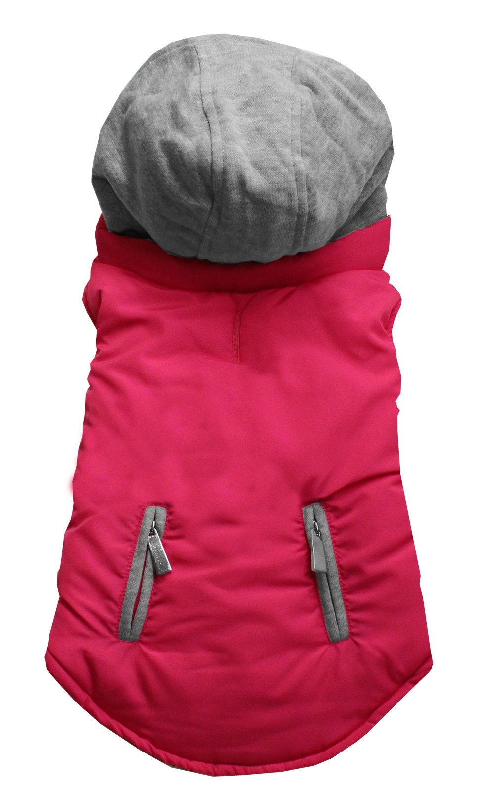 Pet Dog & Cat Reversible Hooded Coat Blank, PlainReversible Dog & Cat Hooded Coat – Water Resistant, Warm & Stylish