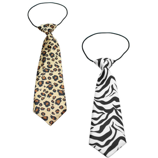 - Big Dog Neck Neck Ties, "Animal Prints" + Cravate pour Grand Chien - Motifs Animaliers (Léopard, Zèbre) | Cadeau Élégant pour Propriétaire de Chien