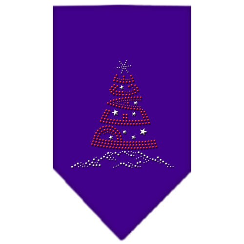 Christmas Rhinestone Pet Bandana – "Peace Tree" for Dogs & Cats (Tie-On)