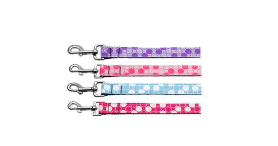 - Diagonal Dots Nylon Collar or Leash for Dogs & Cats – Colorful & Durable   + Collier & Laisse à Points Diagonaux (2025) - Nylon Coloré pour Chiens/Chats | Design Joyeux & Résistant