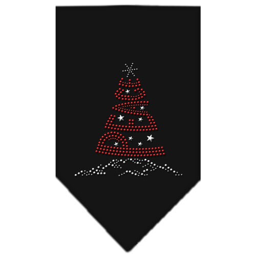 Christmas Rhinestone Pet Bandana – "Peace Tree" for Dogs & Cats (Tie-On)